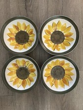 4 Vintage Sunflower Bowls Electra Casual Ceram Stoneware Mexacali 7