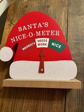 Santa's Nice-O-Meter red sign brand new. Never used picture