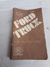 Vintage 1978 Ford Truck Owners Manual Original OEM Guide D8TA FPS 365-10978-B picture