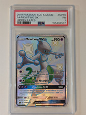 2019 Pokemon Sun Moon SM Hidden Fates PSA 1 Mewtwo GX #SV59 Shiny FA Holo  FRESH picture