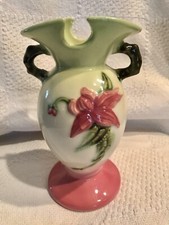 Hull Pottery Woodland Vase W4-6.5”Antique USA floral multicolor Flared bottom picture