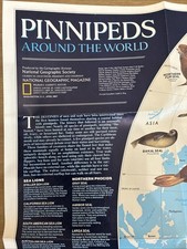 NATIONAL GEOGRAPHIC Map Insert : Pinnipeds Around The World  April 1987 picture
