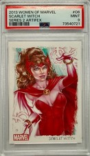 2013 Rittenhouse Women of Marvel Series 2 Artifex #06 Scarlet Witch PSA MINT picture
