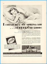 1937 Spring Air Mattress Holland MI It Feels so Good Dr Laird Sleep Authority Ad picture