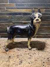 Antique Cast Iron Boston Terrier Doorstop 8.5