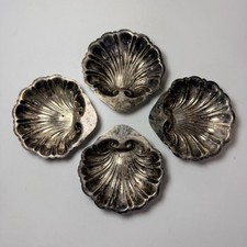 Vintage Canterbury Silver Plate Scalloped Clam Shell Dish LOT OF 4  picture