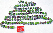 Sugared Fruit Berry Garland VTG 6 ft Plastic Green Purple NEW Old Stock TJs Xmas picture