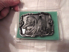 Native American Belt Buckle - 1989 - Pewter picture