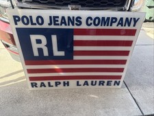 Vtg LARGE RALPH LAUREN POLO JEANS COMPANY RL FLAG STORE Display SIGN Rare picture