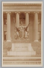 RPPC Columbia University Library Alma Mater Statue New York City NY Postcard picture