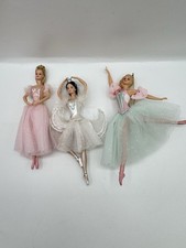 Barbie Porcelain Ornaments Avon- Sugar Plum Fairy, Swan Lake & Marzipan Lot of 3 picture