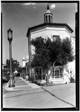 View along a street of shops in Westwood Village California Old Photo picture