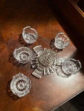 Victorian Pressed Glass Salt Dip Condiment Set picture