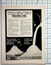 Vintage Johns-Manville MICRO-CEL Synthetic Calcium Silicates Ad Ephemera picture