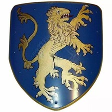Medieval Warrior Templar 18 Gauge vintage LION Knight Armor Shield Replica picture