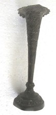ORNATE COPPER CANDLE HOLDER HIGHLY DECORATED ANTIQUE 1800's picture