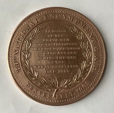 Antique Sept 1905 Denver 39th National Encampment G.A.R. Bronze Medal 1861-1865 picture