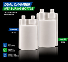 500ml & 1000ml Dual Chamber Dispensing Bottle Set – Liquid Doser Shots Cocktails picture
