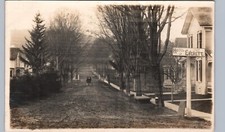 DEPOT STREET WEST sidney center ny real photo postcard rppc new york history picture