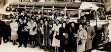 Tourist Group Photo Bus RPPC Postcard picture