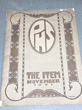THE ITEM November 1921 Pasadena High School picture