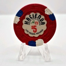 Hacienda Hotel Casino Las Vegas Nevada 1992 $5 Casino Chip N1738 *Worn picture
