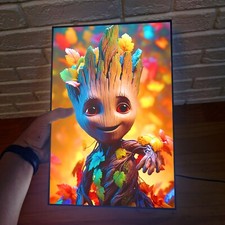 Custom Baby Groot Illuminated Canvas - Bring Magic to Your Space with Colorful- picture