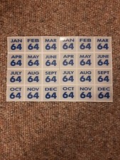 2, 1964 Connecticut License Plates. YOM Expiration Stickers. picture