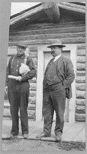Photo:Tanana Alaska 1900s Dan Cadzow Men at Log Building picture
