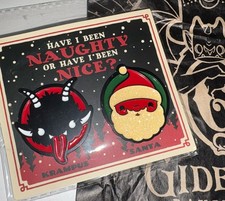 NEW Gideons Bakehouse Krampus vs Santa Pin Set 2022 Limited Naughty Nice Pins picture