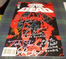 DAWN OF THE DEAD #1 CAST SIGNED 11 signatures w/ 1 COA and wrist bands picture