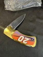 Vintage Gold-Tone “20” Folding Pocket Knife Novelty Collectible picture