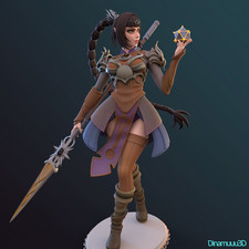 Shadowheart from Baldur's Gate 3 Resin Part Kit Gray Unpainted picture
