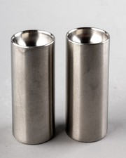 Vintage Stelton Denmark Arne Jacobsen Cylinda Line Salt Pepper Shaker Set Steel picture