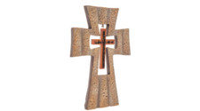 Religious Cross - Express Your Love For Him - Heavy Stone Texture Wall Cross NEW picture