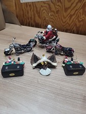Lot 6 Harley-Davidson Christmas Ornaments Santa Motorcycle Eagle Bike picture