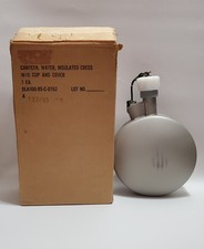 Vintage Thick Aluminum, Metal Canteen, Unused, Open Box picture