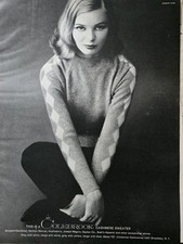 1957 womens Colebrook Cashmere Sweater Diamond Pattern vintage Fashion ad  picture
