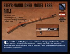Steyr Mannlicher Model 1895 Rifle Atlas Classic Firearms Card picture