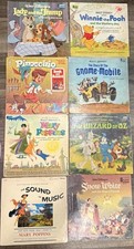 Lot of 8 Vintage Disney & Classic Vinyl Storybooks Records Sound of Music Read picture