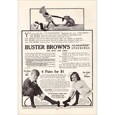 1908 Buster Brown Shoes Original Vintage Print Ad picture