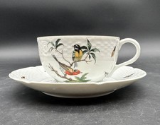 Ceralene A. Raynaud Limoges Les Oiseaux Oversized Coffee Cup & Saucer Set EUC picture