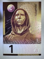 2022 Cardsmiths Currency Series 1 Satoshi Nakamoto Cold Foil Case Hit picture
