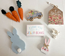 Lot of 11 Cute Easter Decorations - Table/2-Tier Shelf Decor picture