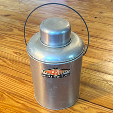 Faris Deluxe Picnic Jug Metal Thermos with Handle & Screw Cap vintage picture