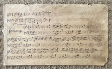 1840 SHEET MUSIC LEAF SPANISH FANDANGO PRESTO FINIS PIANO MANUSCRIPT B WATERMARK picture