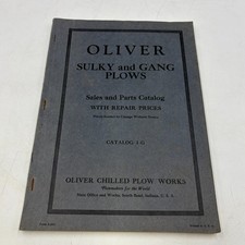 Vintage Oliver Chilled Plow Works Sulky and Gang Plows Sales Parts Catalog 1-G picture