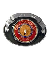 1991 IBEW Local 288 100th Anniversary Belt Buckle Hard Hat Buckles Made USA picture