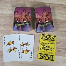 Vintage Chippendales Playing Cards Deck w/ Original Box & Ladies Only Pass 1980s picture