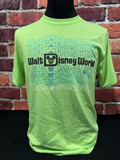 Disney Tee with Vintage Style Disney Logo Lime Green NWT Size Medium picture